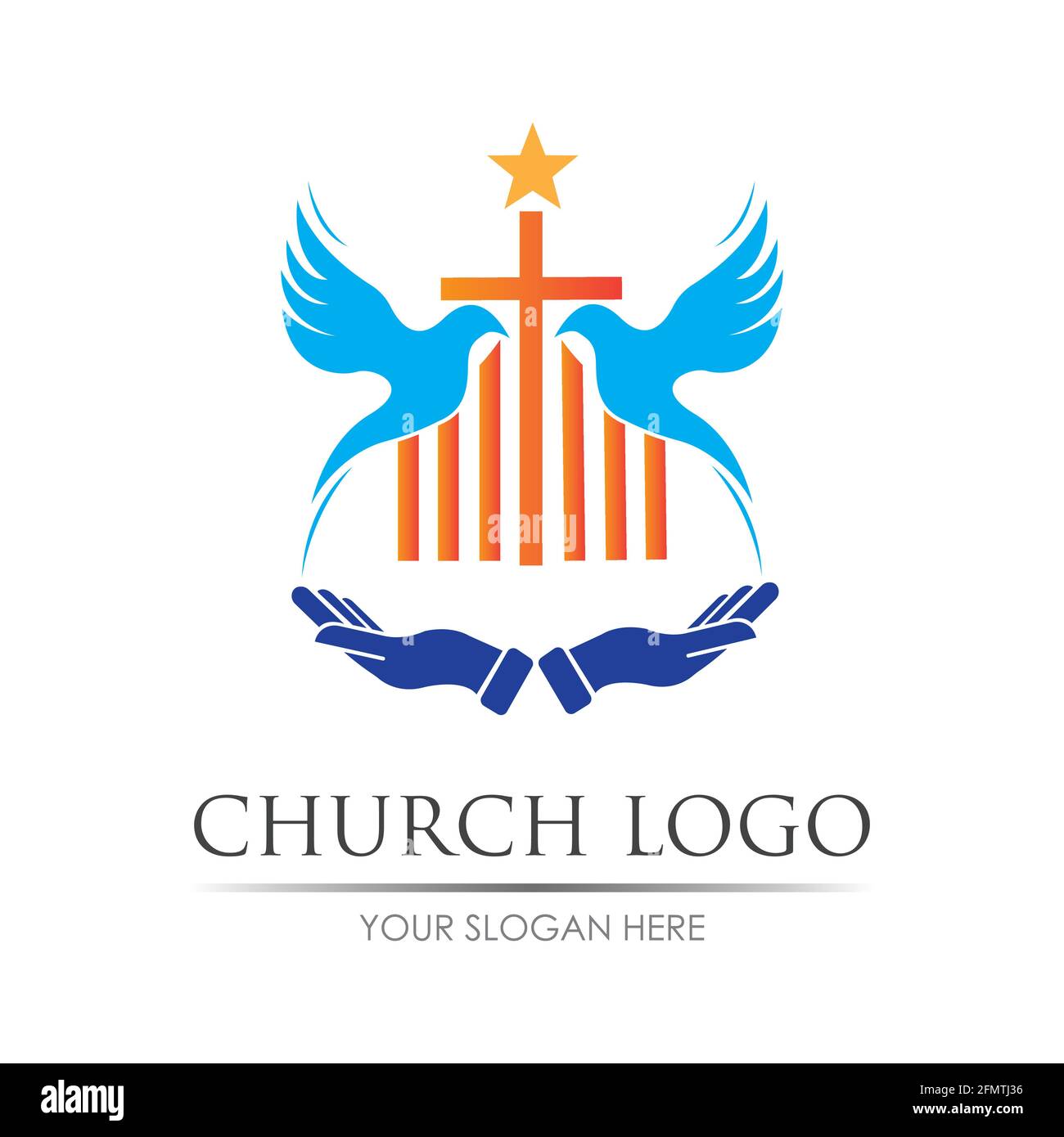 church logo vector illustration design template Stock Vector Image ...
