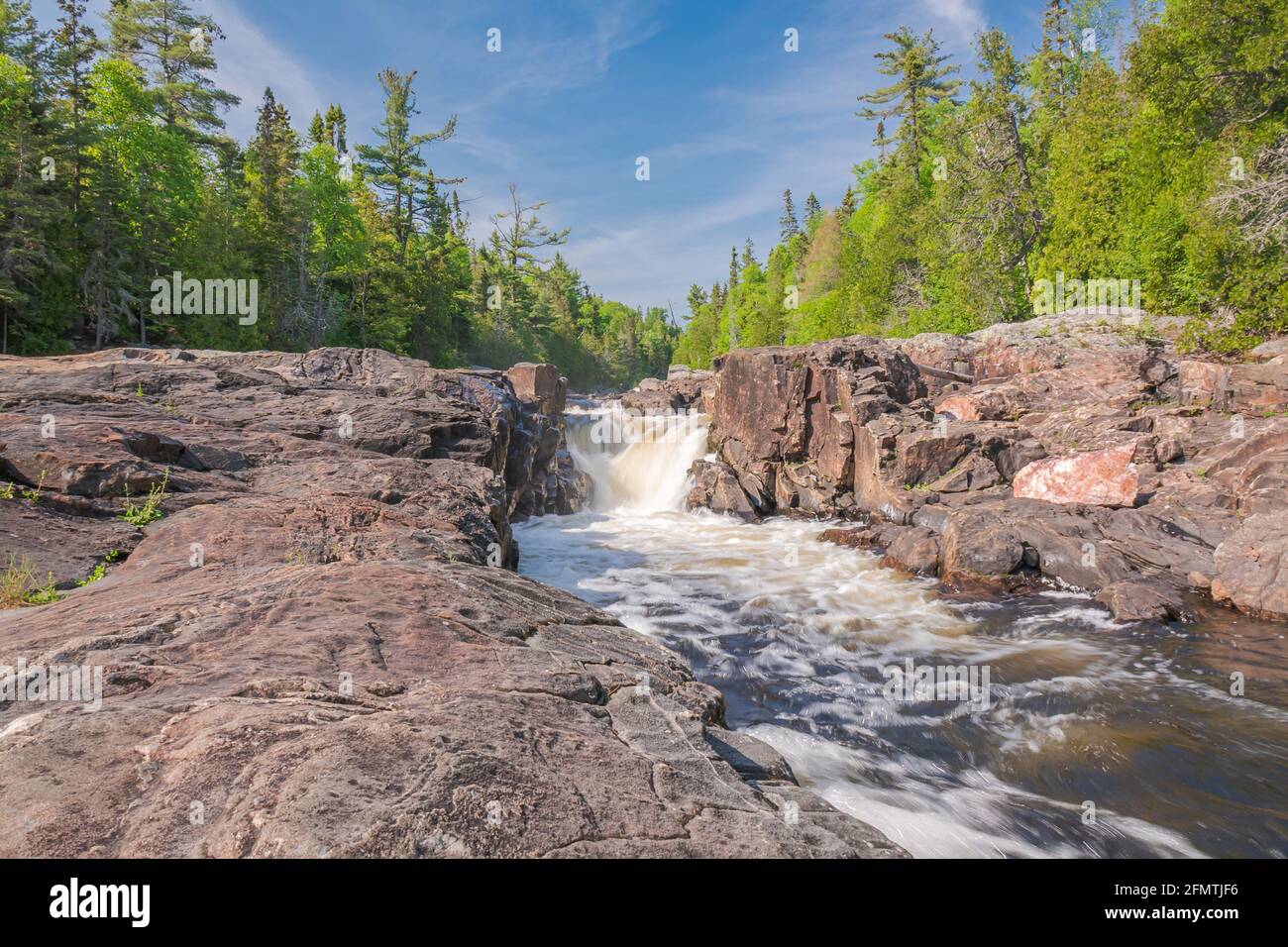 Sand River Falls Ontario Stock Photo