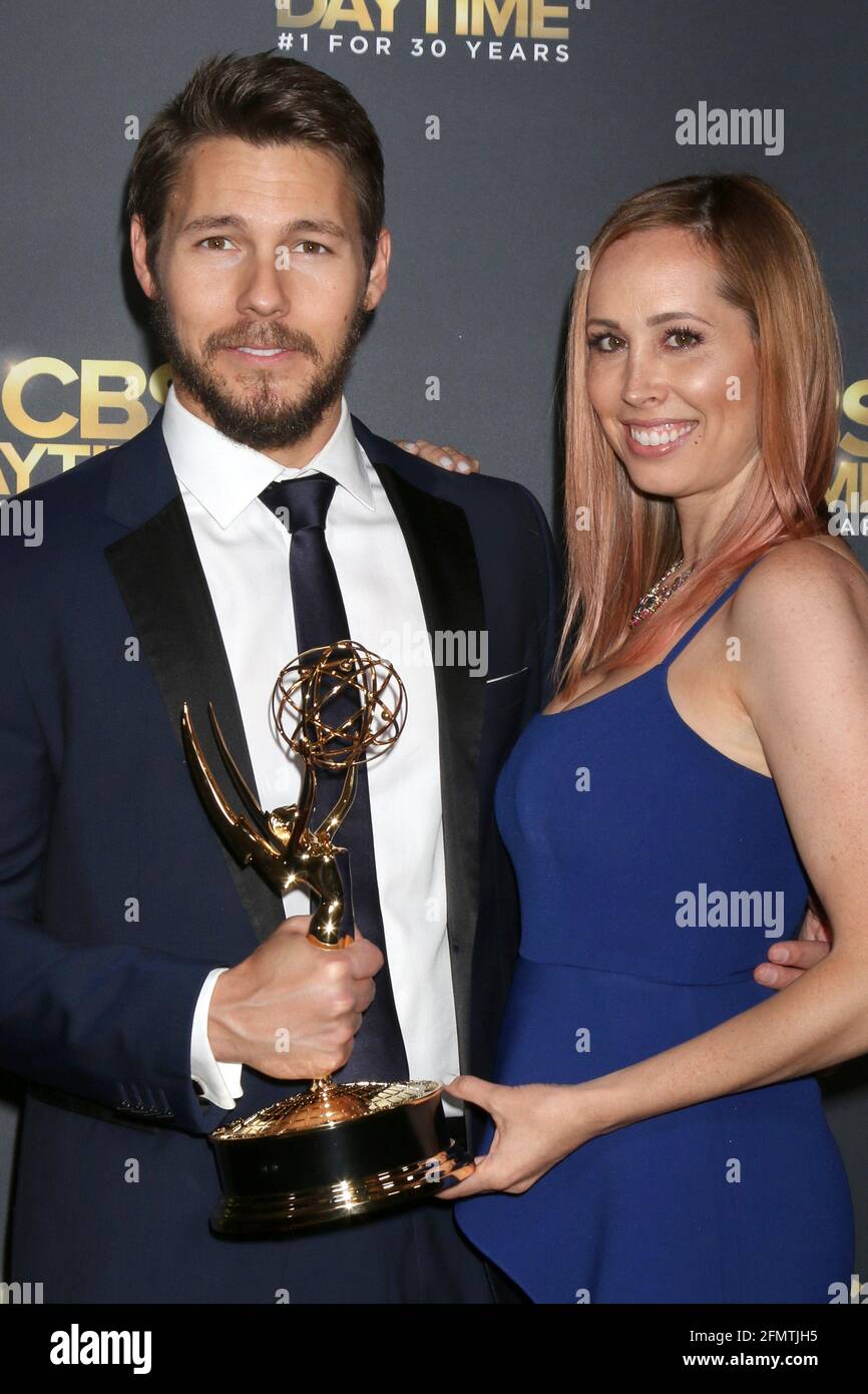 LOS ANGELES APR 30 Scott Clifton, Nicole Lampson at the CBS Daytime Emmy After Party at the
