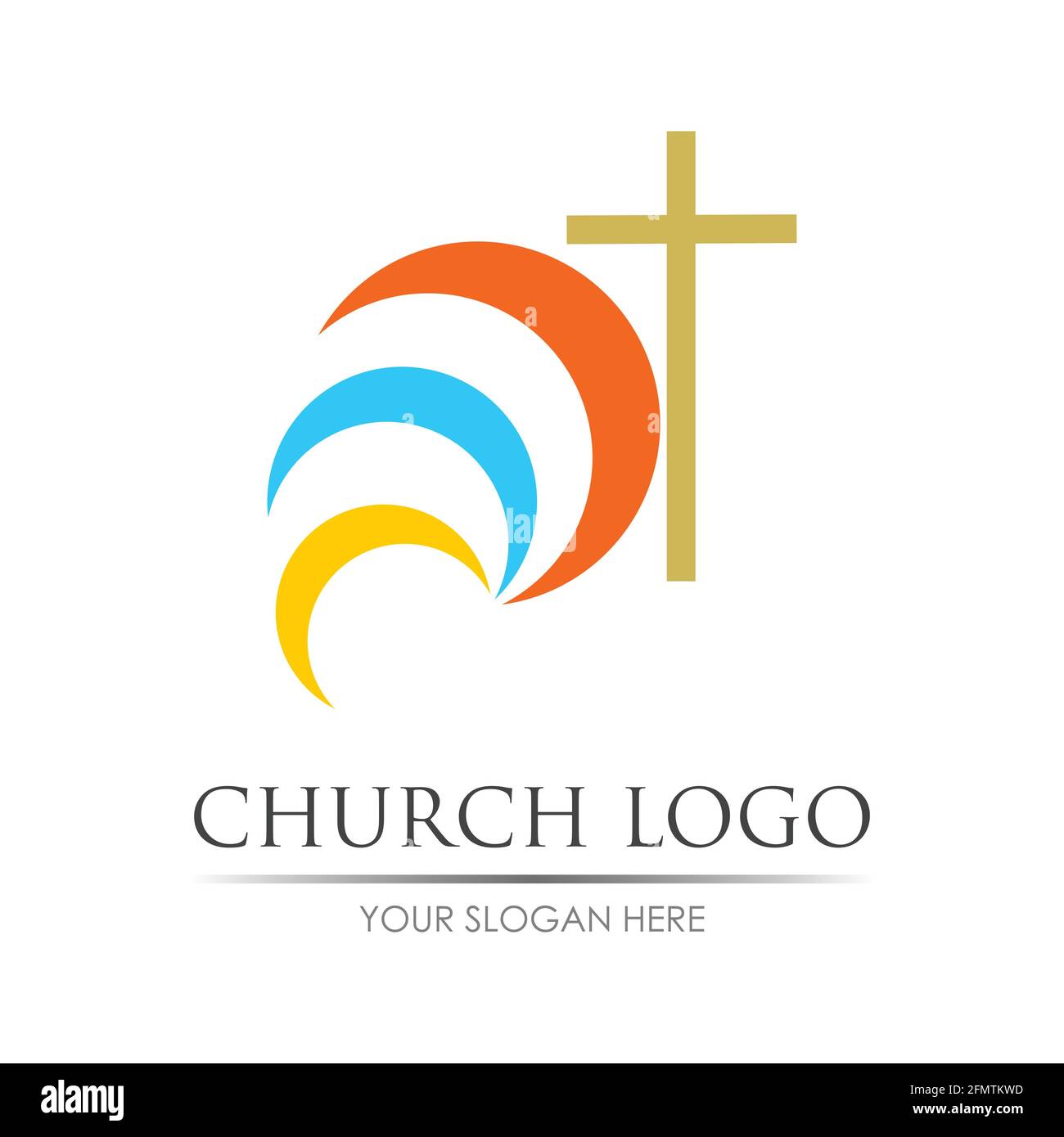 church logo vector illustration design template Stock Vector Image ...
