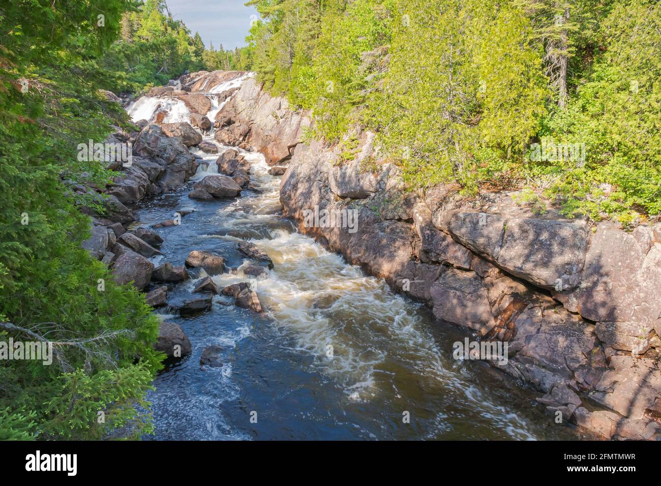 Sand River Falls Ontario Stock Photo