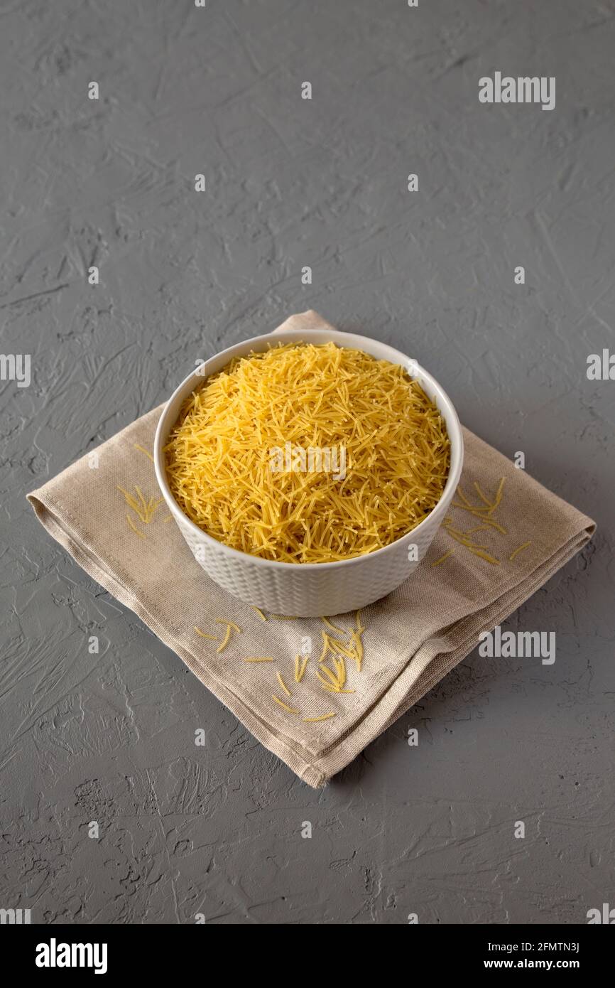 Raw Dry Filini Vermicelles Ready to Cook Stock Photo - Alamy