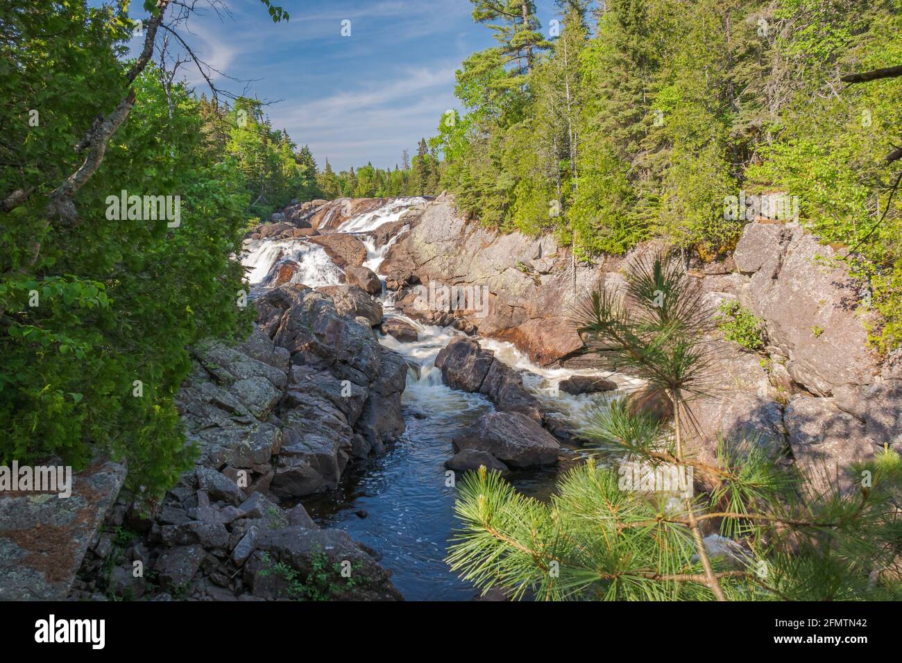 Sand River Falls Ontario Stock Photo