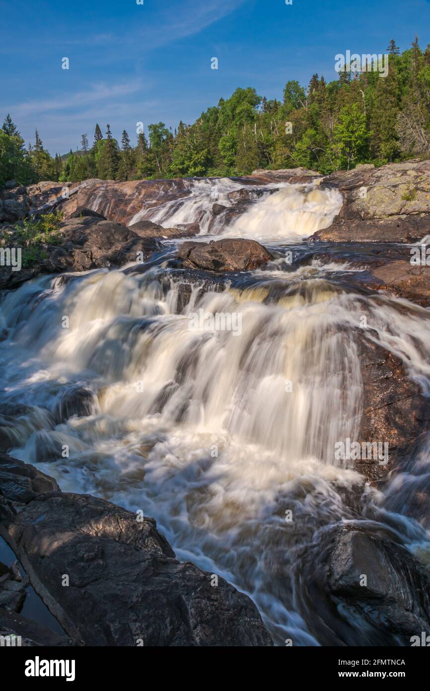 Sand River Falls Ontario Stock Photo