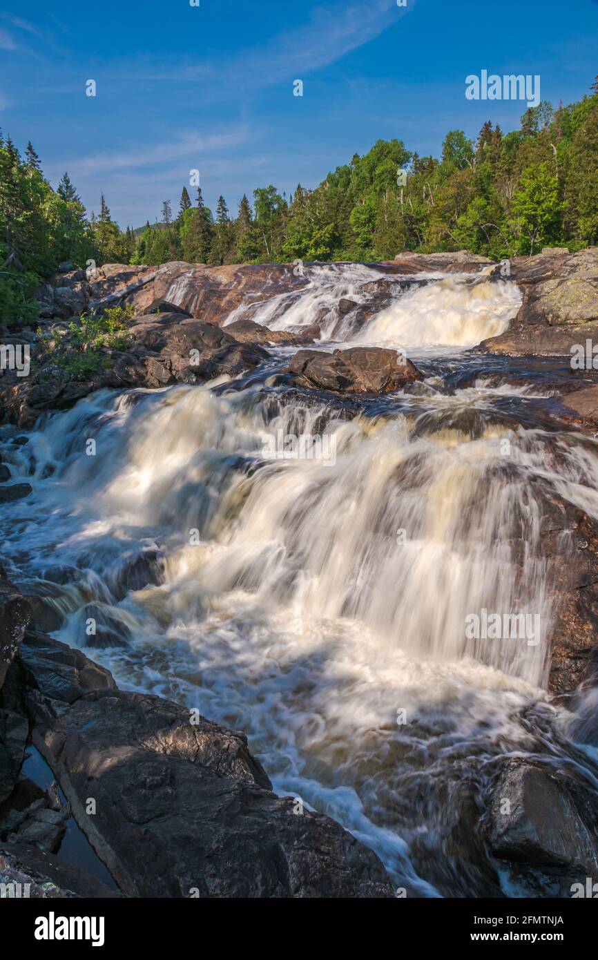 Sand River Falls Ontario Stock Photo