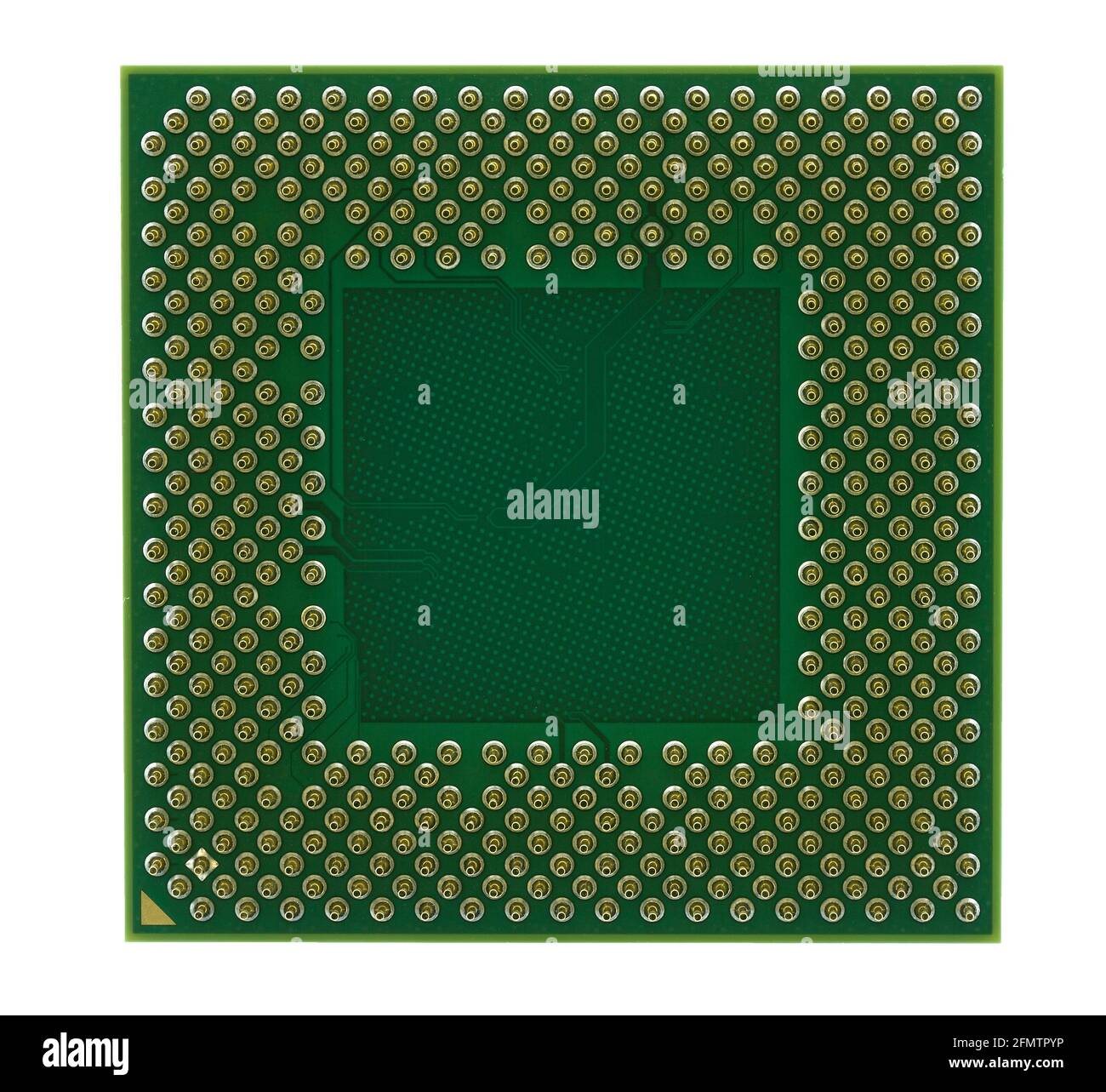 CPU processor isolated on a white background Stock Photo