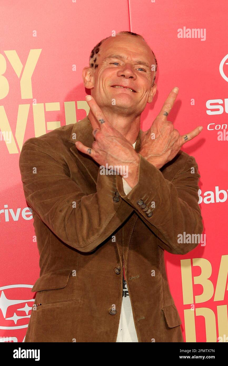 LOS ANGELES - JUN 14:  Flea aka Michael Peter Balzary at the 'Baby Driver' Premiere at the The Theater at Ace Hotel on June 14, 2017 in Los Angeles, CA Stock Photo