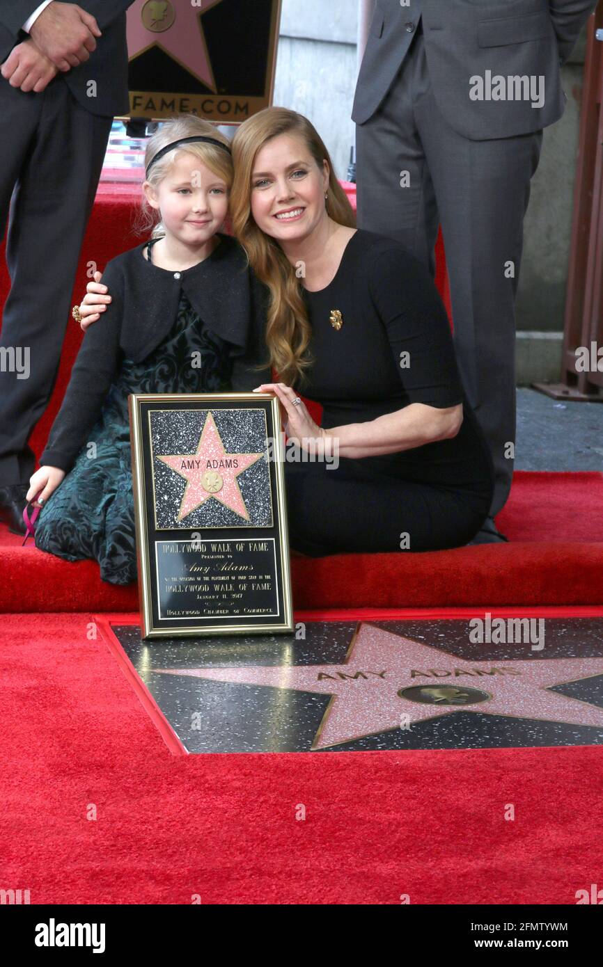 LOS ANGELES - JAN 11:  Aviana Olea Le Gallo, Amy Adams at the Amy Adams Star Ceremony at Hollywood Walk of Fame on January 11, 2017 in Los Angeles, CA Stock Photo