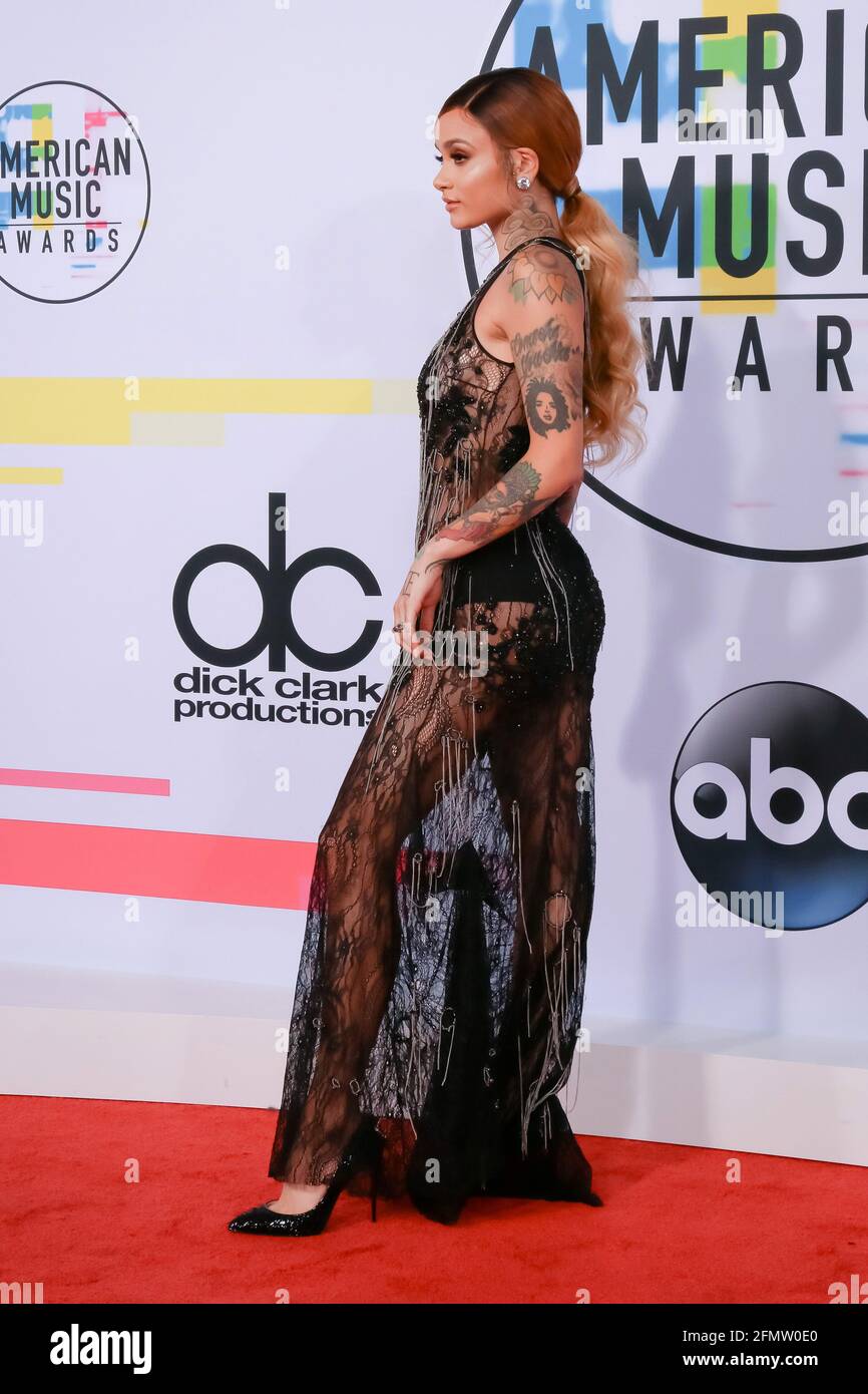 LOS ANGELES - NOV 19:  Kehlani at the American Music Awards 2017 at Microsoft Theater on November 19, 2017 in Los Angeles, CA Stock Photo