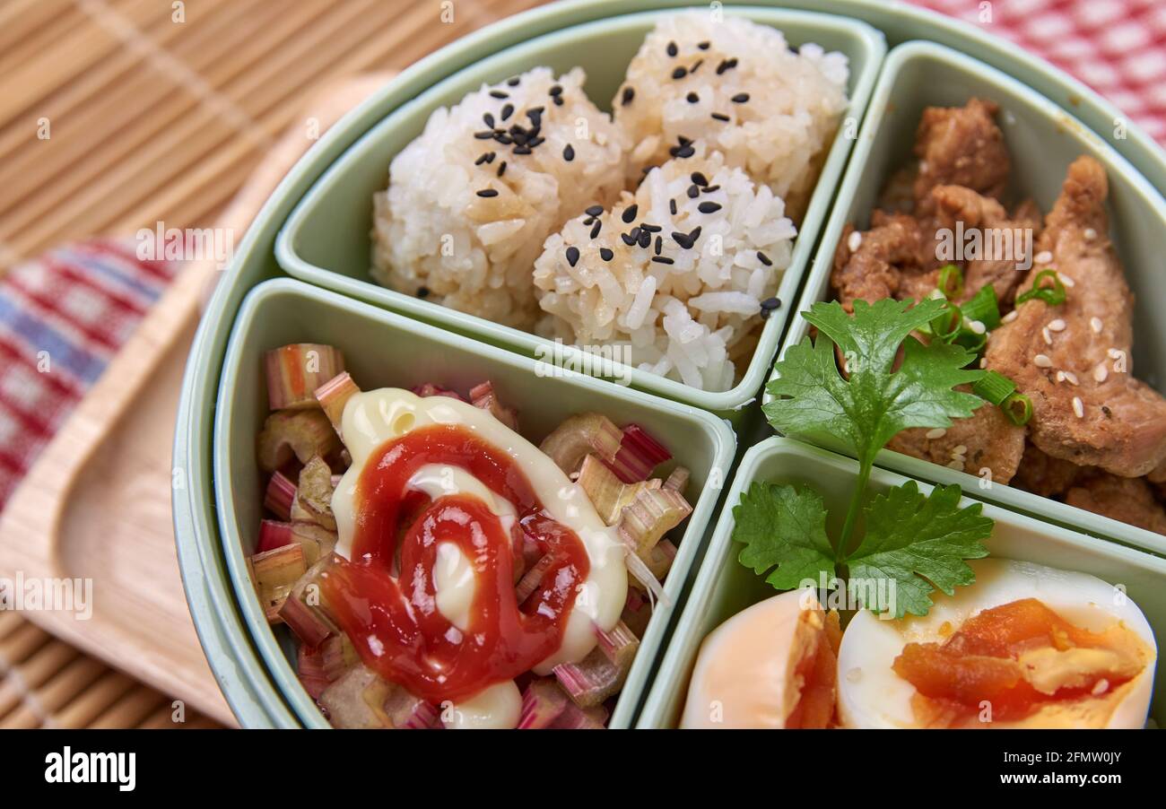 The OBento was meaning lunch box for the husband Stock Photo Alamy