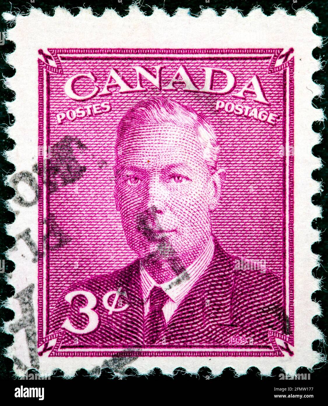 CANADA CIRCA 1949 a stamp printed in the Canada shows King VI