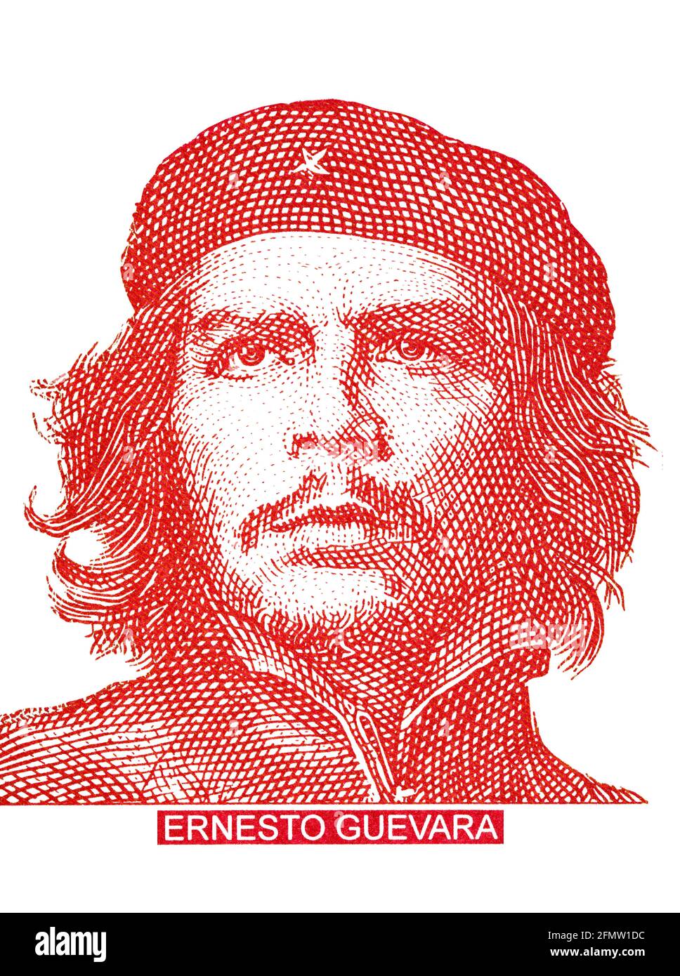 Portrait of Ernesto Che Guevara historical leader of Cuba on three peso  banknotes, isolated on white background Stock Photo - Alamy