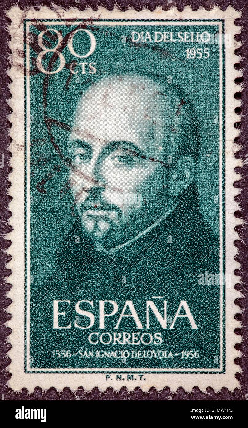 SPAIN CIRCA 1955 A stamp printed in Spain showing the image of