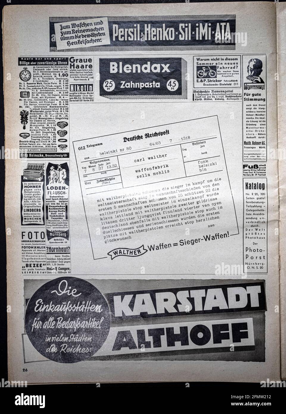 Die Wehrmacht Nr 21. August 1937 Stock Photo