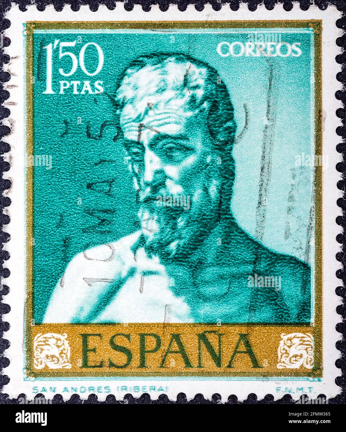 SPAIN - CIRCA 1963: A stamp printed in Spain shows Picture of St ...