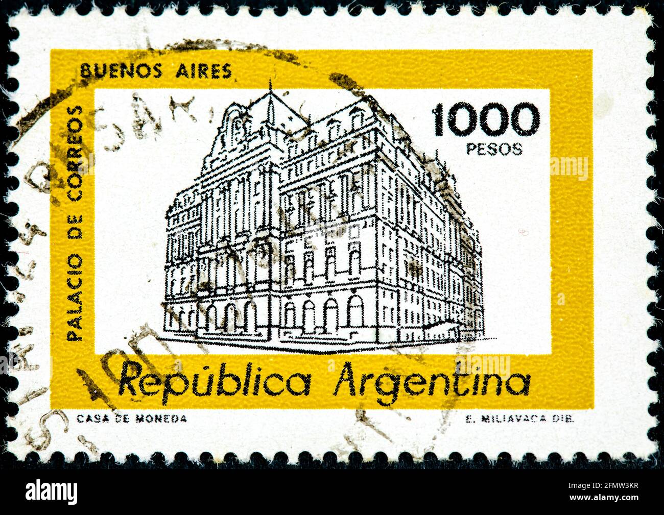 ARGENTINA - CIRCA 1979 : Cancelled stamp printed by Argentina, that shows Buenos Aires, circa 1979 Stock Photo