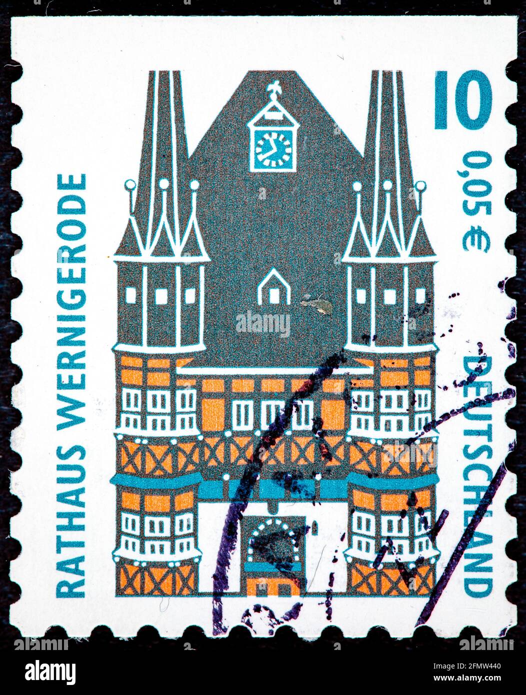 GERMANY CIRCA 2001 A stamp printed in Germany, shows the Town Hall