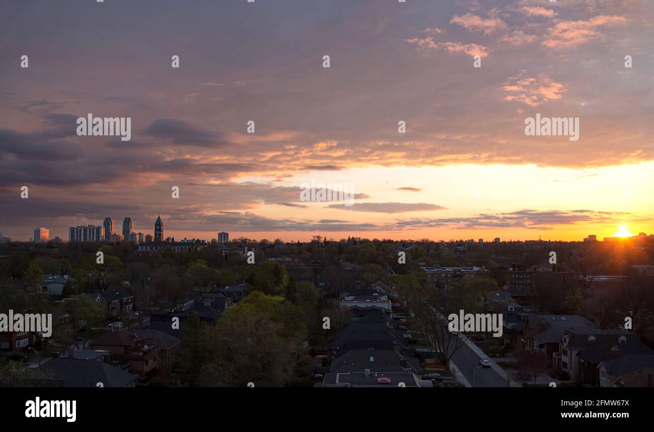 Upscale Eglinton and Forest Hill residential area coveted by middle and upper class families as well as Ontario developers. Stock Photo