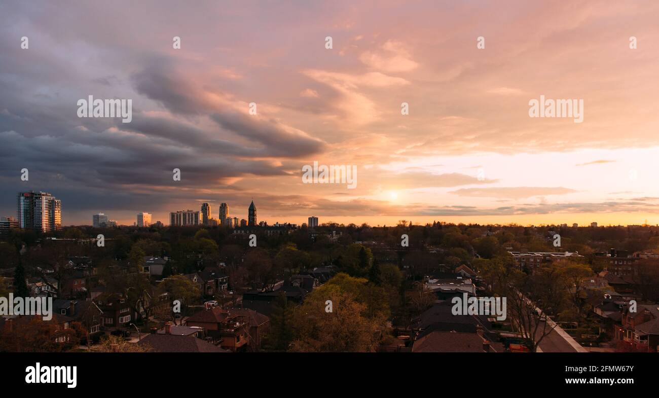 Upscale Eglinton and Forest Hill residential area coveted by middle and upper class families as well as Ontario developers. Stock Photo