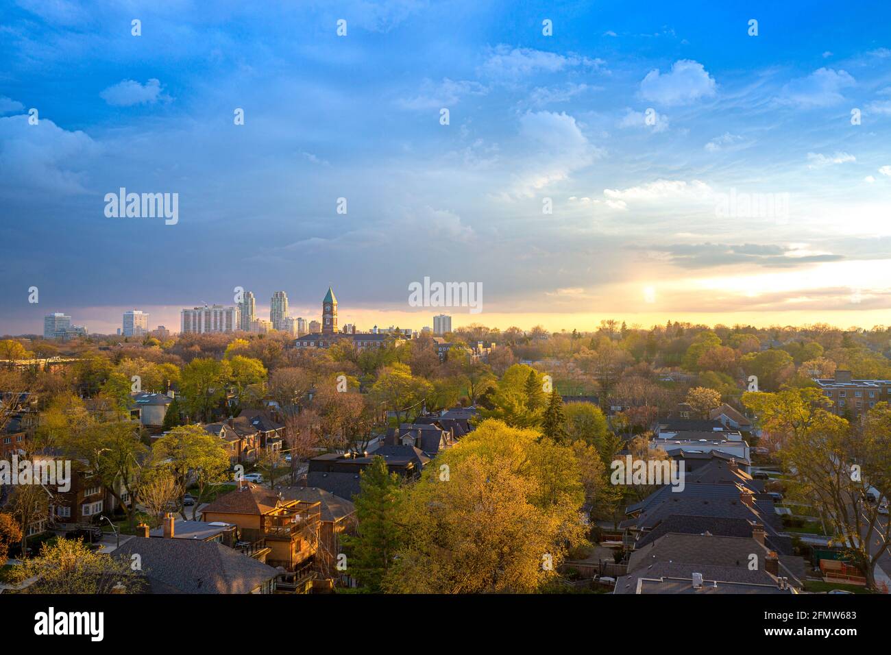 Upscale Eglinton and Forest Hill residential area coveted by middle and upper class families as well as Ontario developers. Stock Photo