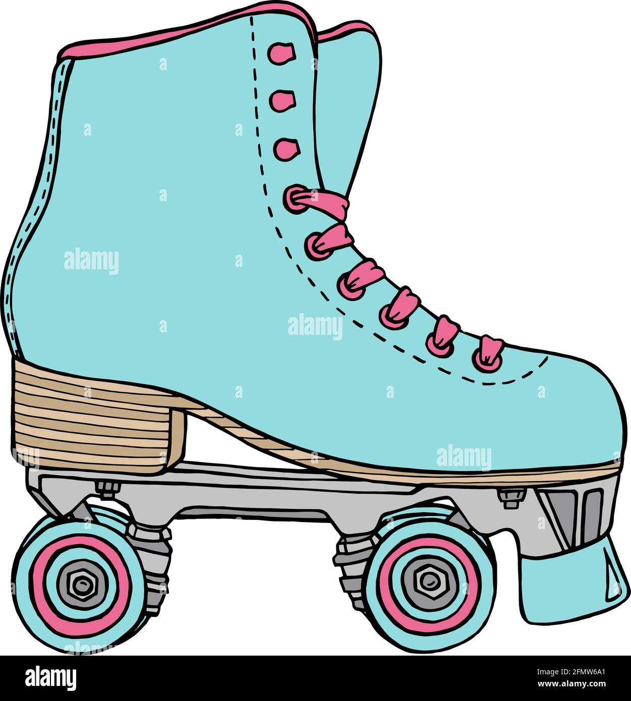 Roller skating sketch hi-res stock photography and images - Alamy