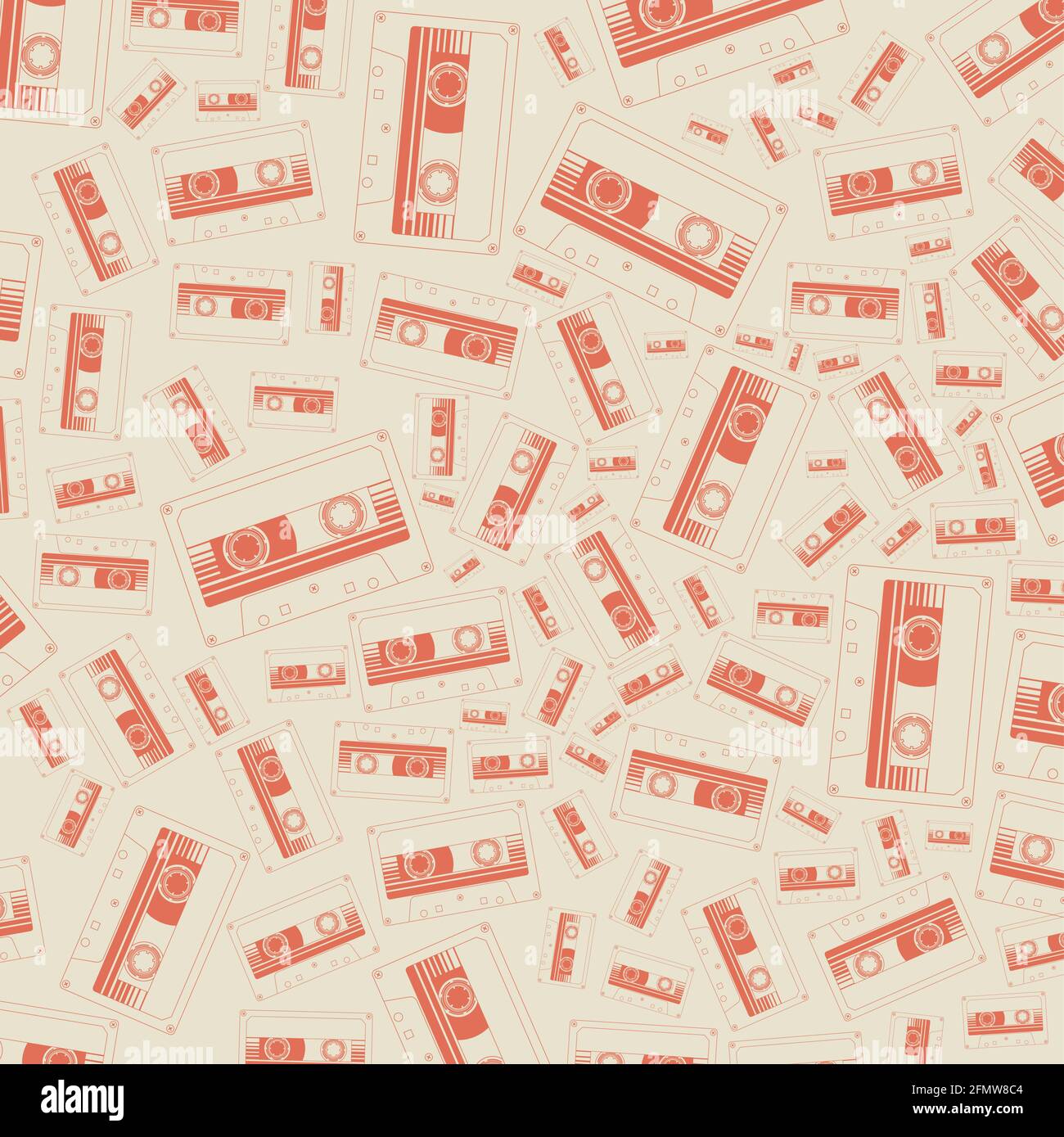 awesome mix audio cassette background vector illustration Stock Vector