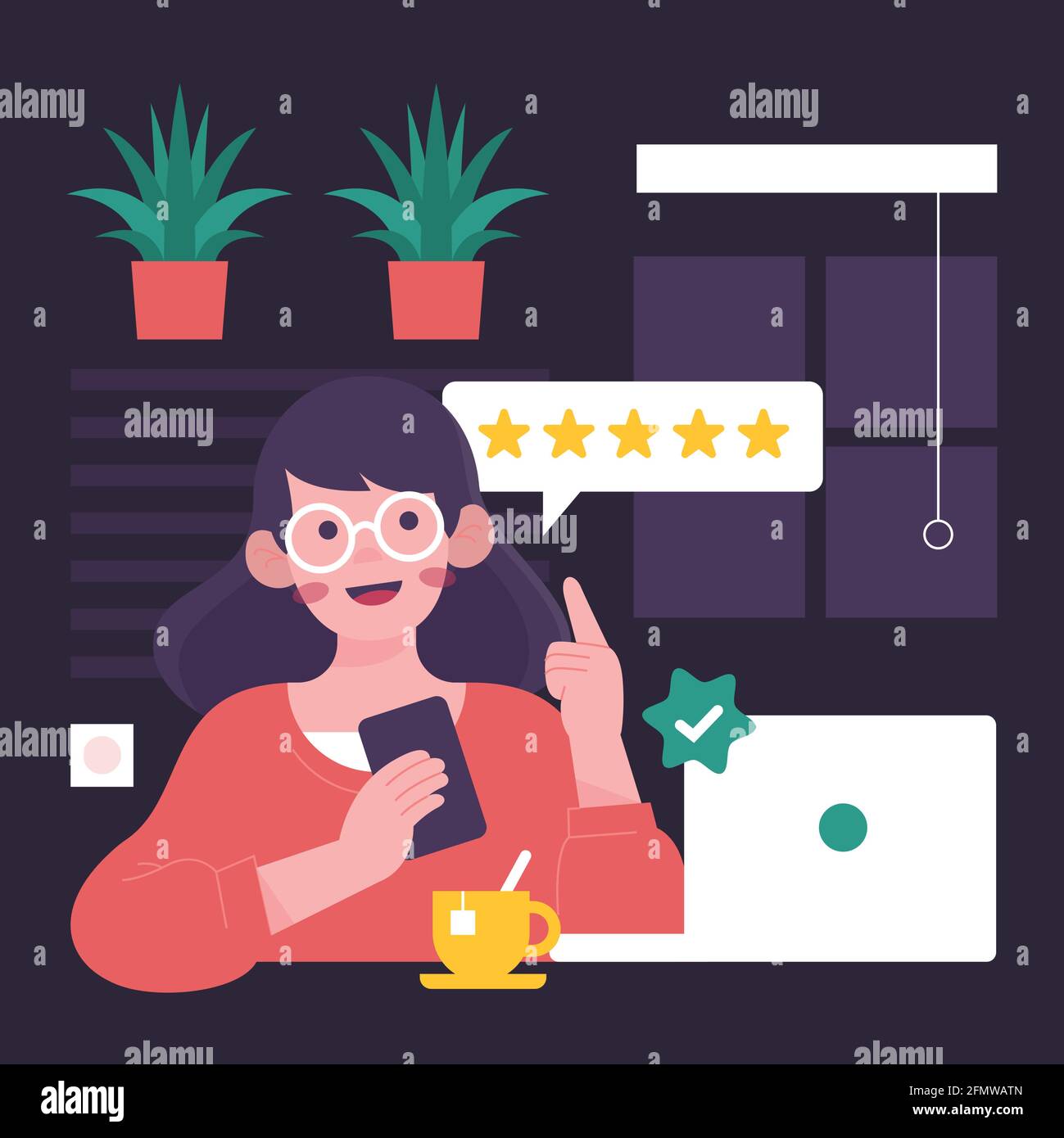 Flat design feedback concept Vector illustration Stock Vector Image ...