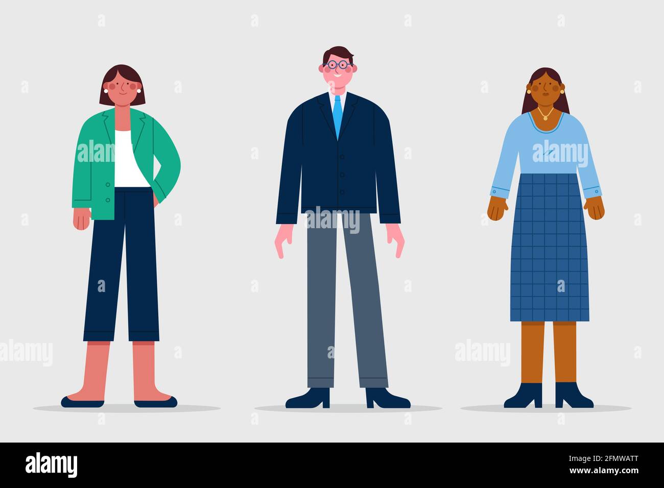 Flat business people collection Vector illustration Stock Vector Image ...