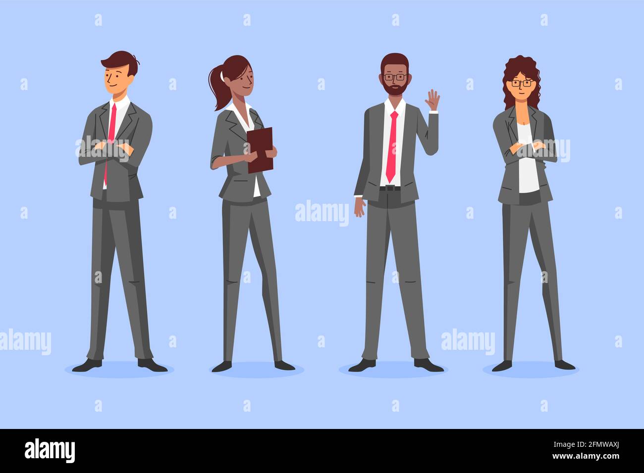 Flat business people collection Vector illustration Stock Vector Image ...