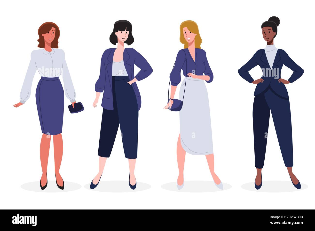 Flat business people collection Vector illustration Stock Vector Image ...
