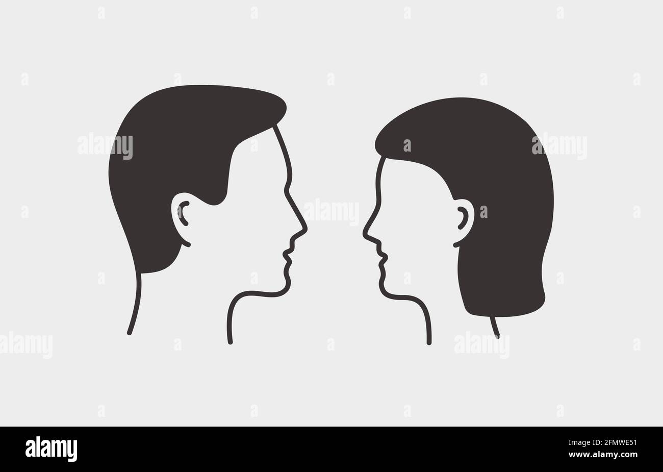 Man and woman vector icons on white background Stock Vector Image & Art ...