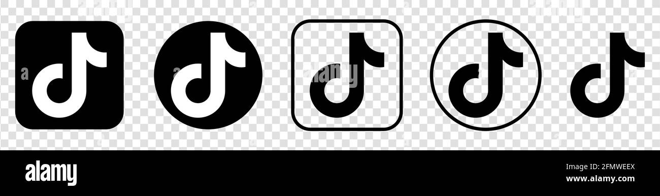 Tiktok Logo Black And White Stock Photos Images Alamy