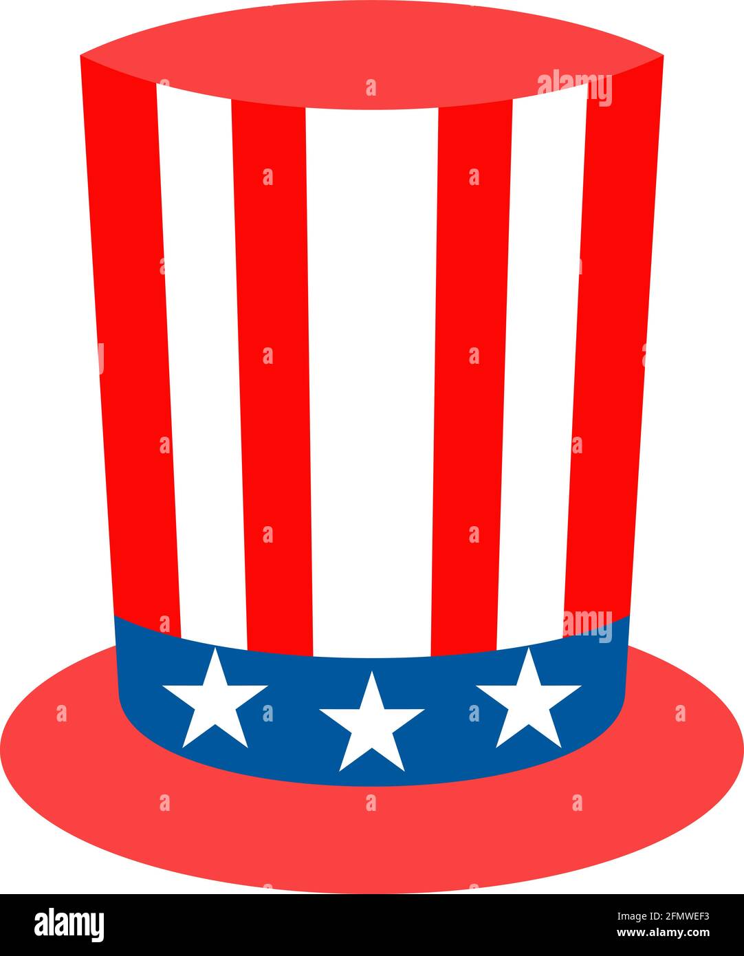 Independence day of USA flat vector icon. July fourth celebration party. Stock Vector
