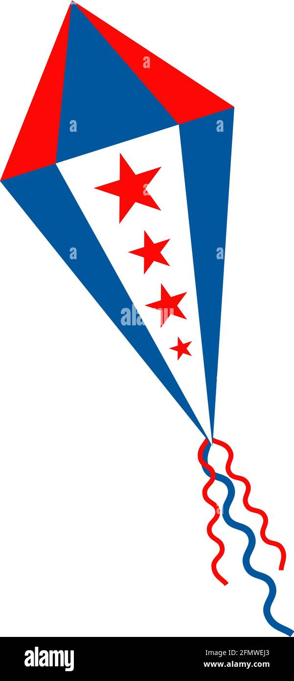 Kite flat vector icon. Independence day of USA Stock Vector Image & Art