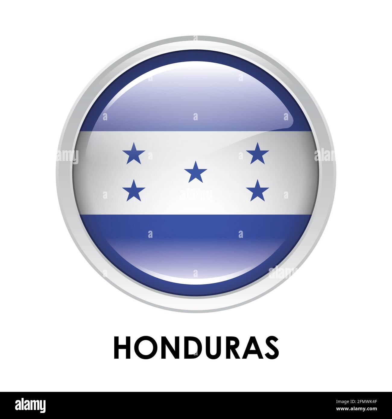 Round flag of Honduras Stock Photo