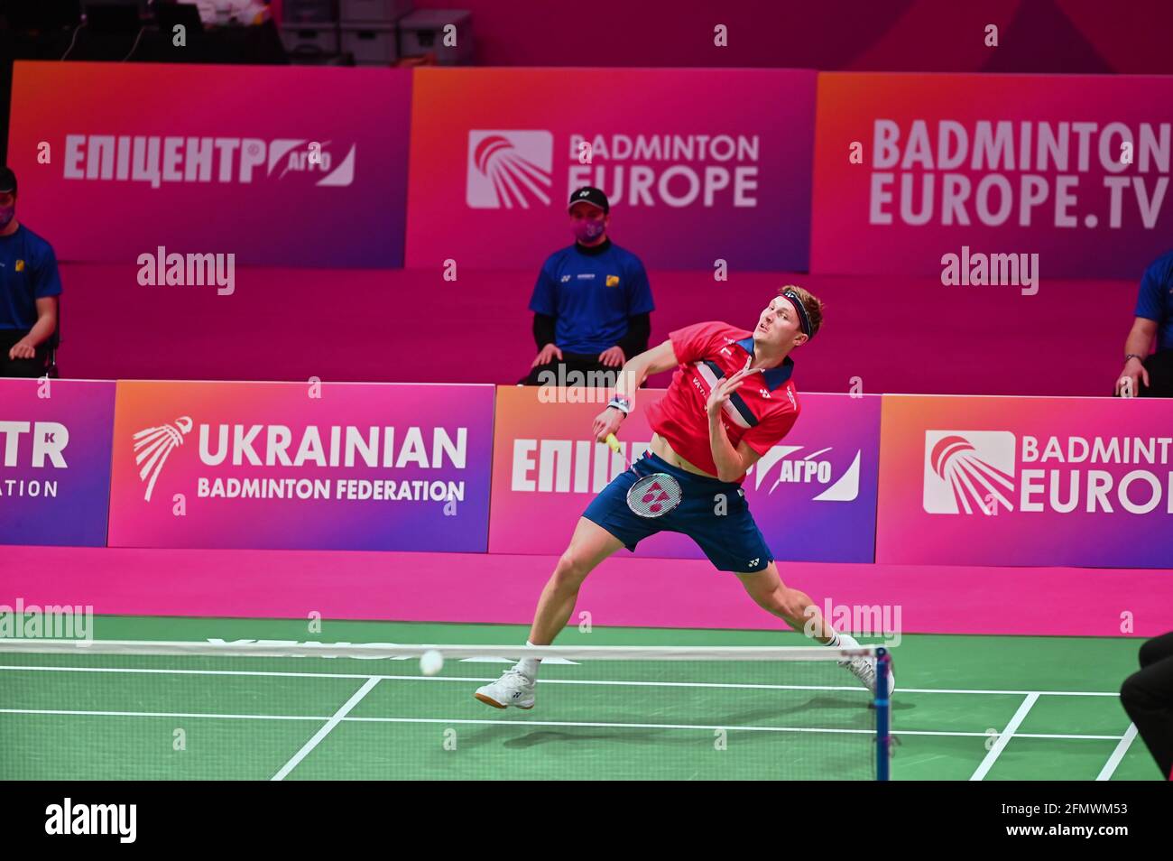 KYIV, UKRAINE - APRIL 30, 2021: Viktor AXELSEN during the badminton match.  The 2020 European Championships. Semi-final round Stock Photo - Alamy