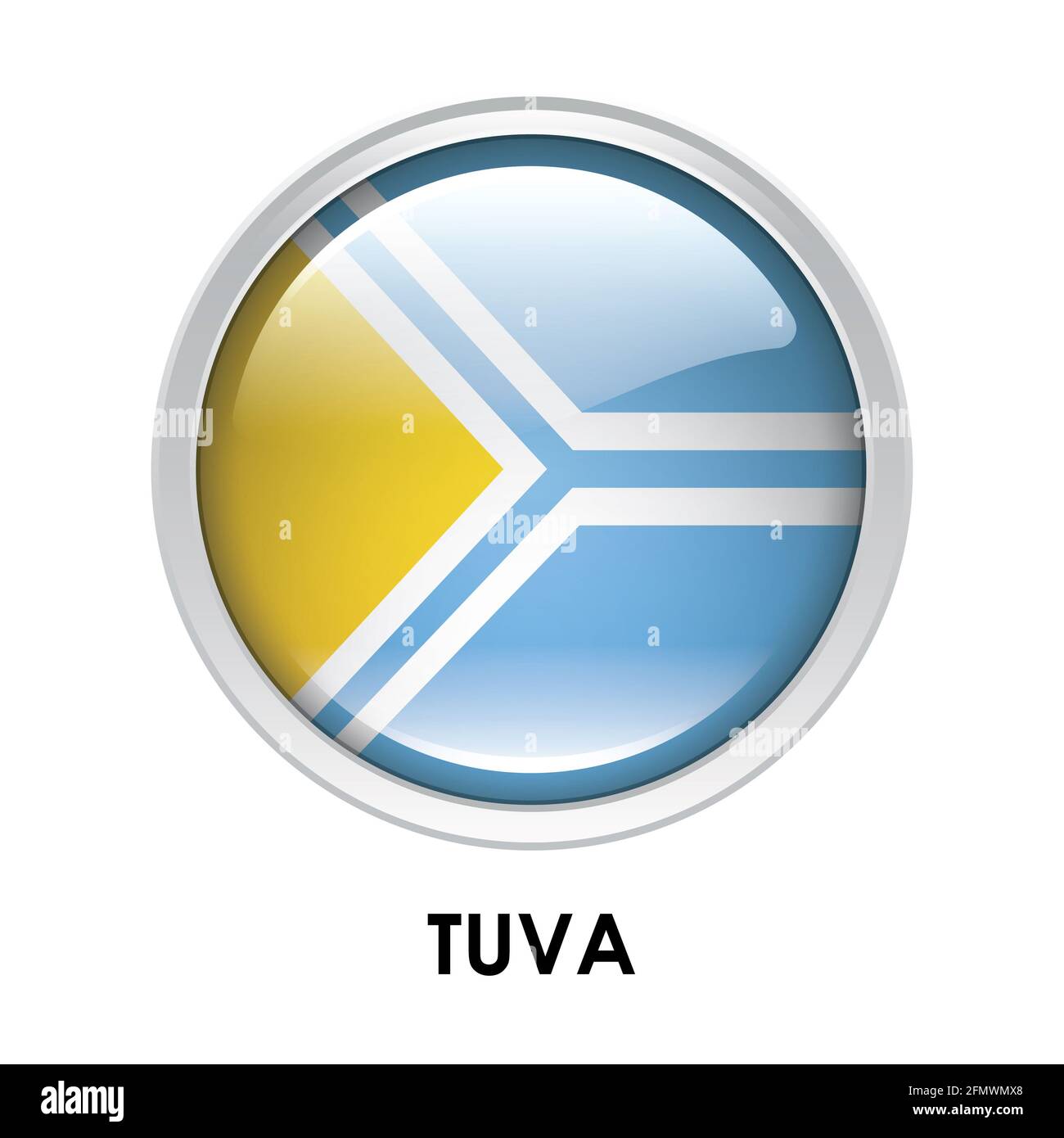 Round flag of Tuva Stock Photo