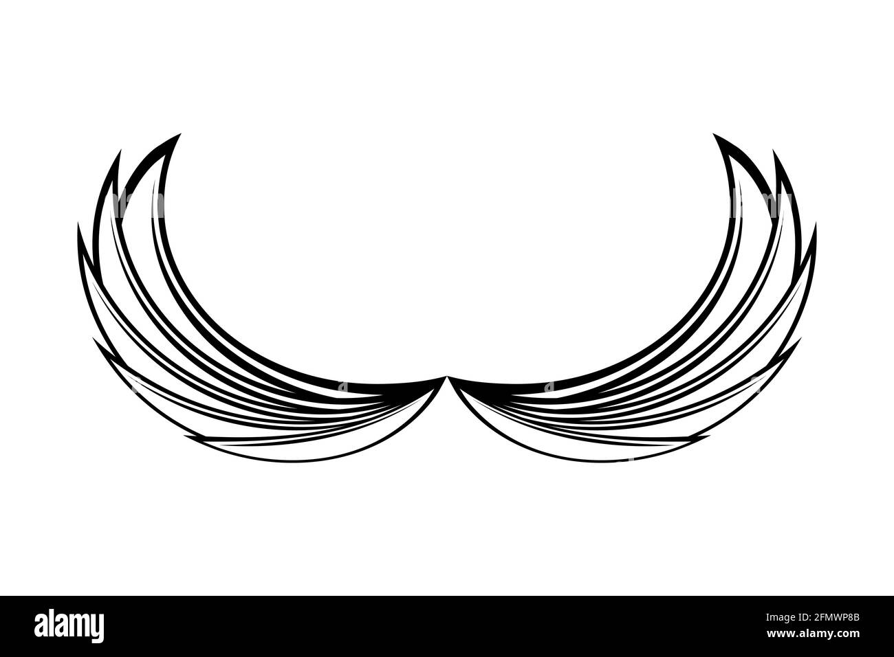 Abstract wings or feathers isolated on white background. Angel's wings ...