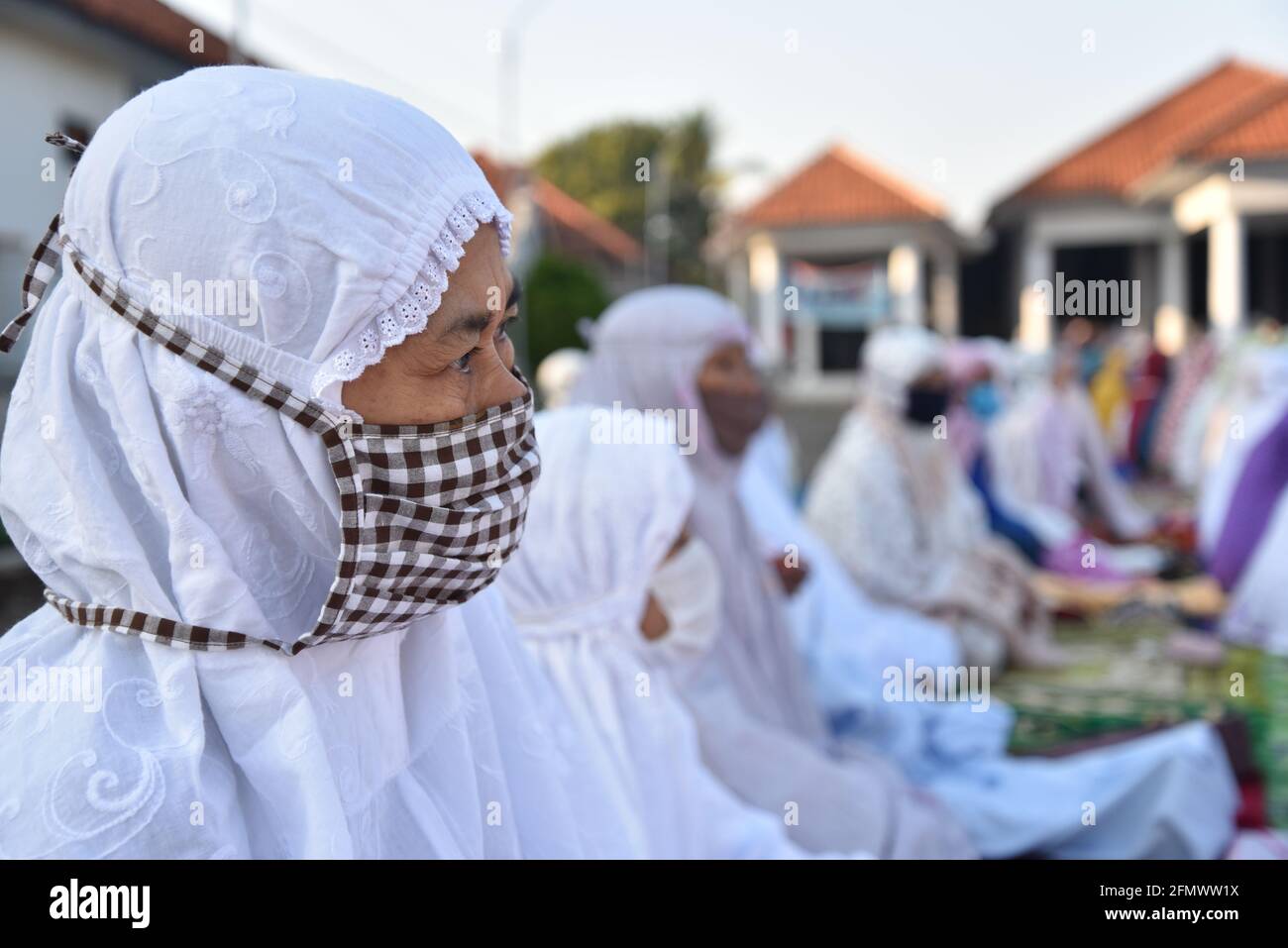 Majalengka, West Java, Indonesia - July 31, 2020 : Old muslim woman ...