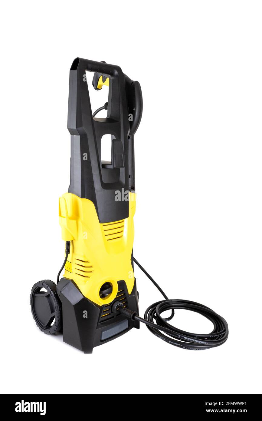 pressure washer for cleaning stubborn dirt on white background, isolate