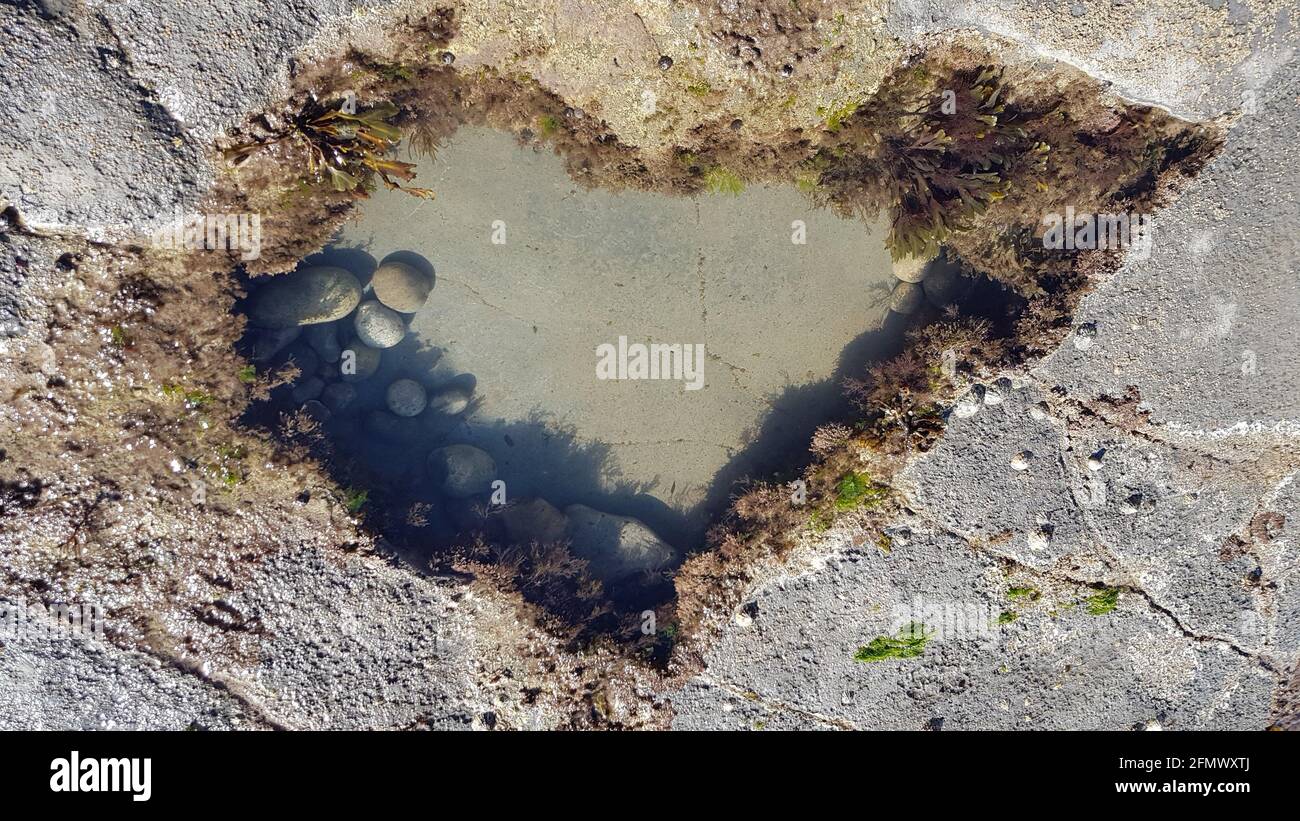 A heart shaped Rock Pool Stock Photo