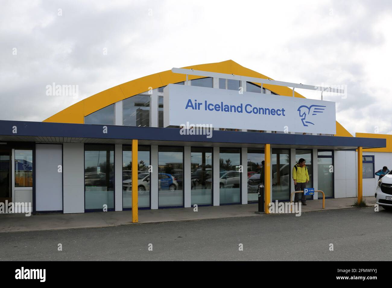 Reykjavik, Iceland – July 4, 2017: Terminal of Reykjavik airport (RKV) in Iceland. Stock Photo