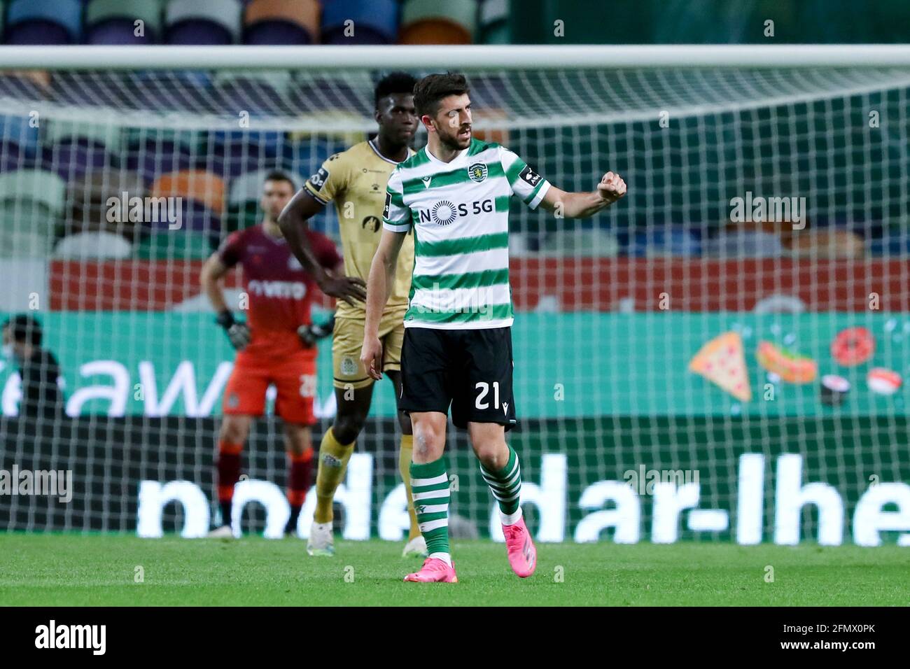 Lisbon 11th May 21 Paulinho R Of Sporting Cp Celebrates After Scoring A Goal After A Portuguese League Football Match Between Sporting Cp And Boavista Fc At Jose Alvalade Stadium In Lisbon Lisbon 11th May 21 Paulinho R Of Sporting Cp Celebrates After Scoring A Goal After A Portuguese League Football Match Between Sporting Cp And Boavista Fc At Jose Alvalade Stadium In Lisbon