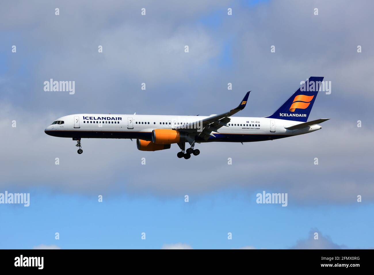 Reykjavik, Iceland – 02. July 2017: Icelandair Boeing 757-200 at Keflavik airport (KEF) in Iceland. Boeing is an aircraft manufacturer based in Seattl Stock Photo