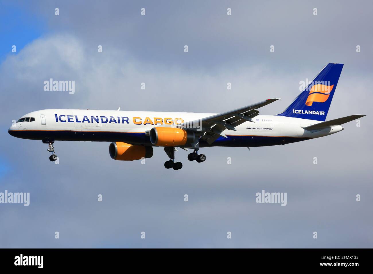 Reykjavik, Iceland – 02. July 2017: Icelandair Cargo Boeing 757-200PCF at Keflavik airport (KEF) in Iceland. Boeing is an aircraft manufacturer based Stock Photo