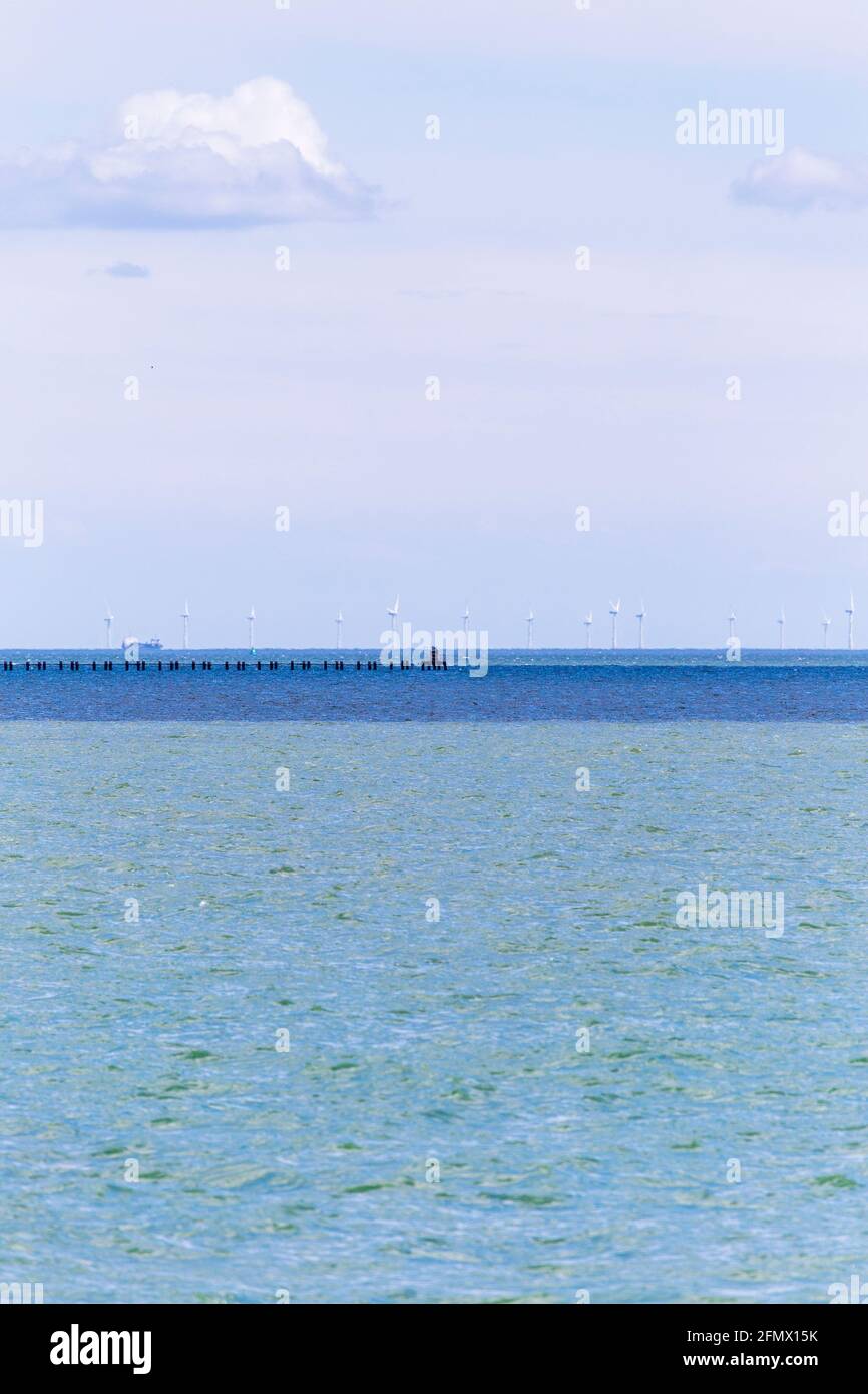 Old Cold War Defence Boom at Shoeburyness on Thames Estuary with London