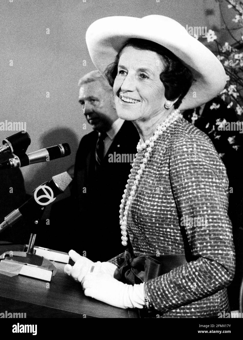 Kennedy, Rose, 22.7.1890 - 22.1.1995, mother of John F. Kennedy, half length, giving a speech, 1970, ADDITIONAL-RIGHTS-CLEARANCE-INFO-NOT-AVAILABLE Stock Photo