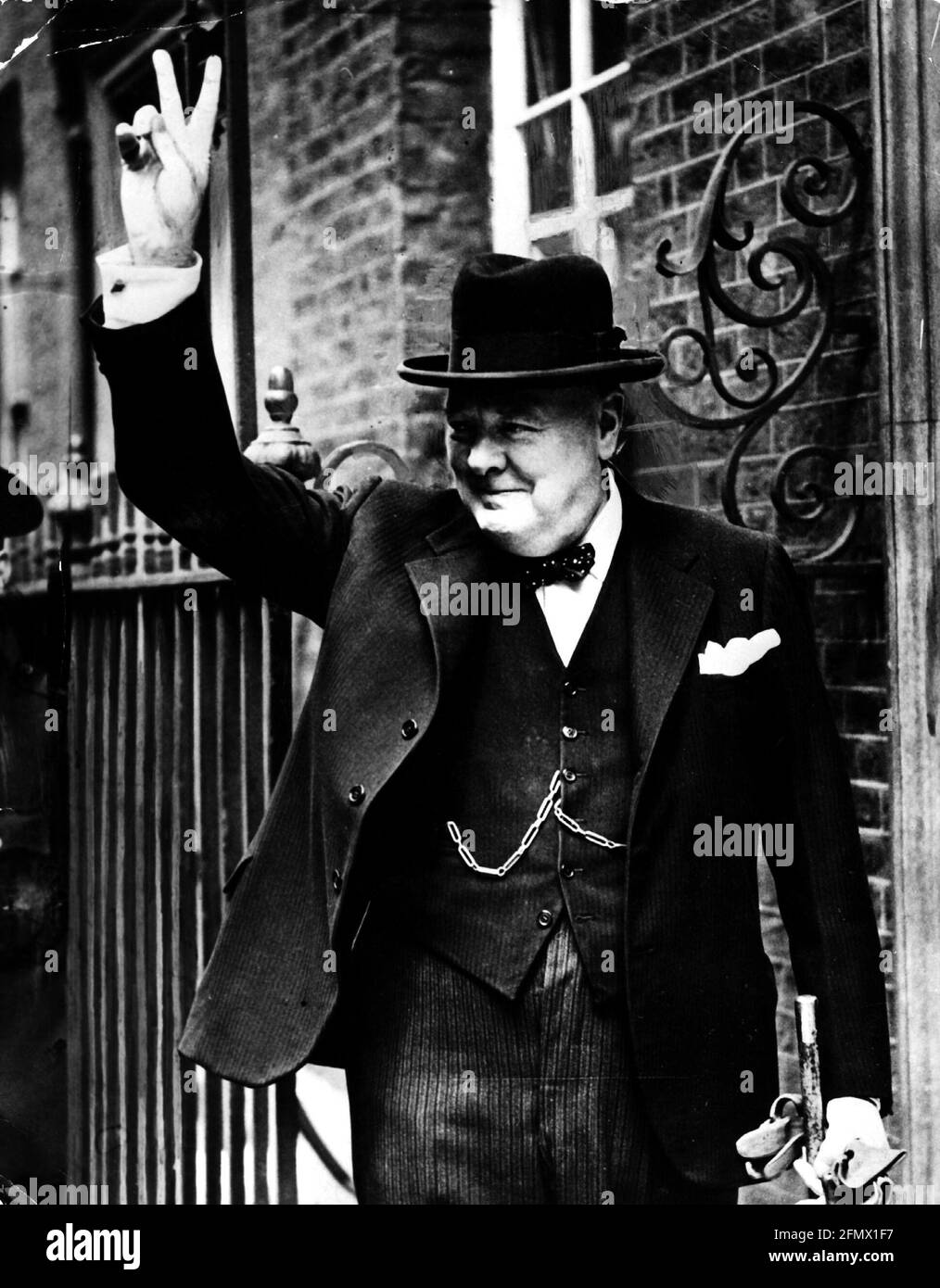 Churchill, Sir Winston  30.11.1874 - 24.1.1965, British politician, half length, 1943, ADDITIONAL-RIGHTS-CLEARANCE-INFO-NOT-AVAILABLE Stock Photo