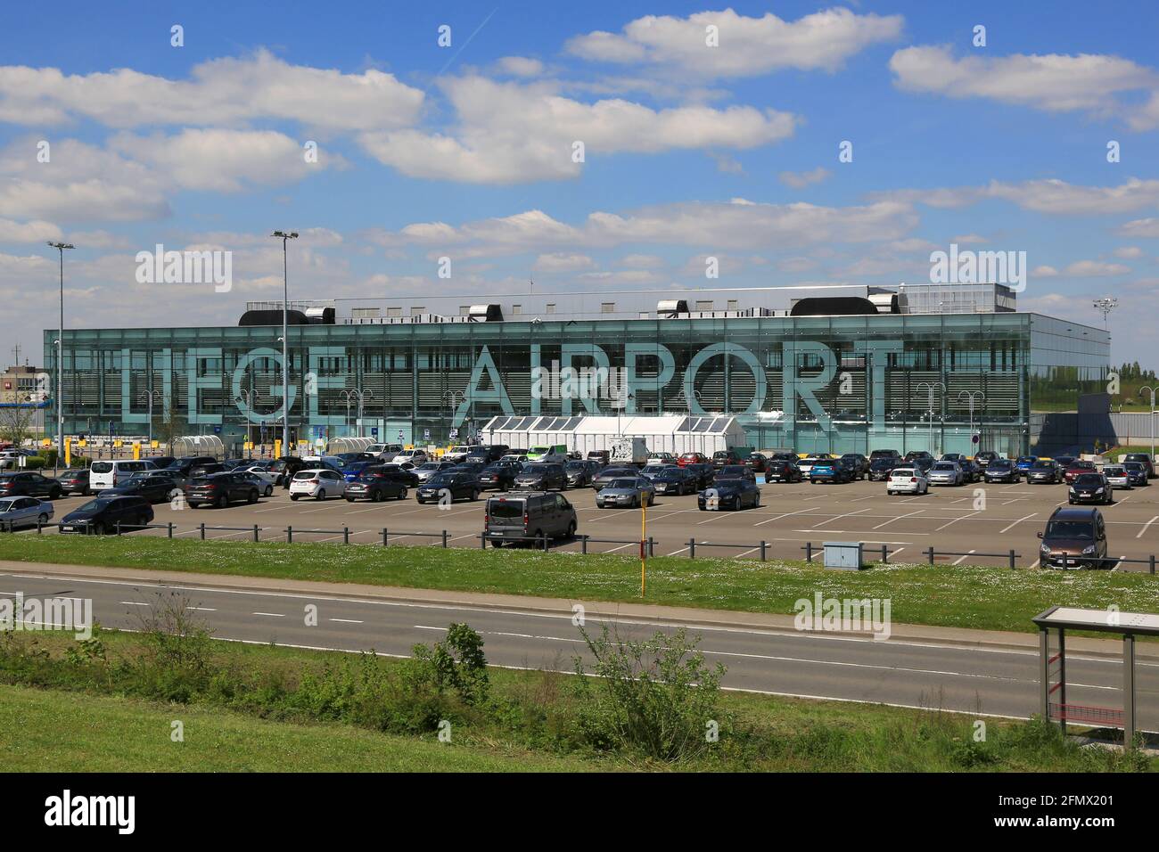 Liege, Belgium – 9. May 2017: Terminal at Liege airport (LGG) in Belgium. Stock Photo