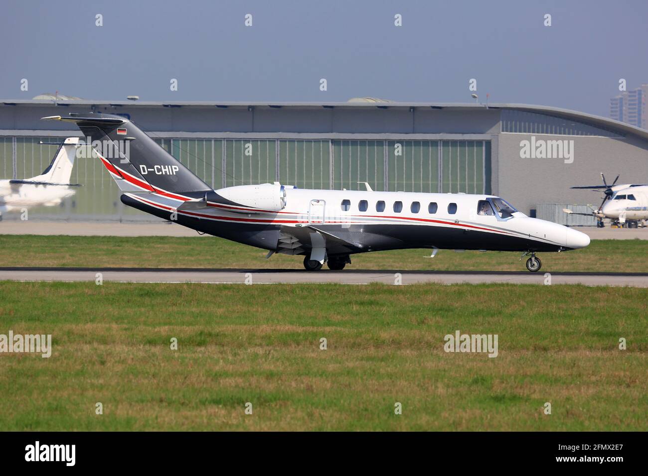 Stuttgart, Germany – 8. April 2017: Private Cessna Citation at Stuttgart airport (STR) in Germany. Stock Photo